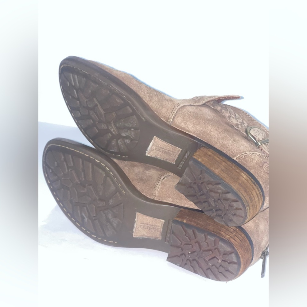 Born Women's Taupe Suede Leather Booties - Size 6 M - Picture 6 of 6
